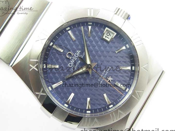 0119 SunProtective Constellation 38mm SS VSF 1:1 Best Edition Blue Textured Dial on SS Bracelet A8500 Super Clone 7917